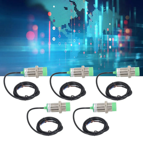 Inductive Proximity Sensor Switch Five Pack LJ30A3-15-Z, 15mm Detection, IP65, DC 6 to 36V, PNP Normally Open, 3-Wire displayed