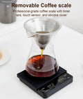 Removable Coffee scale with timer and touch sensor, used for precise brewing with Precision Conical Burr Coffee Grinder With Smart Bluetooth Scale And 31 Adjustable Grind Settings For Home Brewers Programmable Electric Bean Mill Designed To Nail Your Daily Caffeine Rush With Straight Up Precision.
