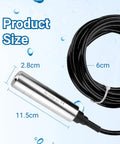 Liquid Level Sensor Throw-In Type With Stainless Steel Probe And Cable No Fuss 4-20mA Output Anti Bending Anti Blocking Durable