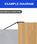 Example diagram showing The Heavy Duty Aluminum Transition Strip 36 Inch Doorway Ramp Reducer for wheelchair thresholds.