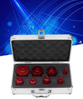 Eight Piece Diamond Hole Saw Drill Bit Set With M14 Thread For Glass Tile Marble Granite Ceramic Dry Drilling Kit Ranging From 20Mm To 68Mm in case