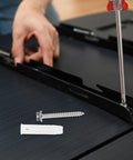 Heavy Duty TV Mounting Hardware Kit With 10 Sets Of Drywall Anchors, Screws And Bolts For Secure Wall Mounting, Easy No Fuss Installation, Sleek Steel And Plastic Build, Rock Solid Support For Flat Screen TV, black TV bracket with screw and anchor
