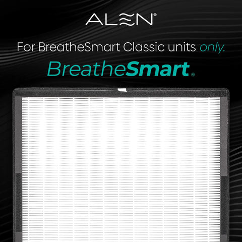 Replacement True HEPA Air Filter For BreatheSmart Classic displayed with black border and white filter material