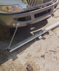 Rig Ready Magnetic Road Sweeper that knocks nails and scrap metal out of the way on job sites, 72 inch hang mounted.