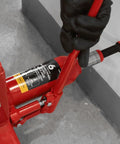 Horizontal And Vertical 6 Ton Hydraulic Bottle Jack For Cars Dual Purpose Welded Car Jack With 12000 Lbs Lift Capacity Red