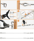 One Eighth Inch Vinyl Coated Stainless Steel Cable Rope Kit With Crimping Tool And Cutter installation process