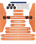 No Sweat Stair Treads Gauge Template With Quick Adjust Flex Angles For Dead On Precision On Spiral And Standard Runs ideal drywall layout, orange aluminum components.