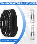 Heavy Duty Hydraulic Hose Built Tough For Rugged Jobs 50 Ft Long 3 Quarter Inch 4930 Psi Four Layer Steel Braided