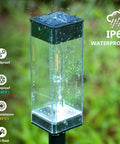 Close-up of one Eight Pack Solar Pathway Lights Outdoor LED Waterproof 3000K Tungsten Filament Bulbs for Lawn Garden Driveway