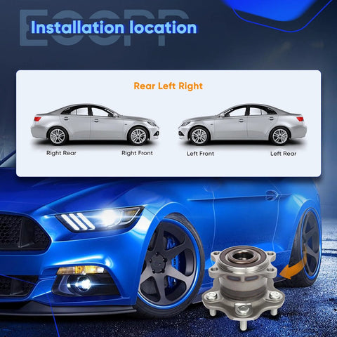 Installation guide for Rear Wheel Hub Bearing Assembly OE 512388 Set Of 2 With ABS For Nissan Altima Altima Coupe Maxima Pathfinder Infiniti QX60 JX35 5 Lug FWD Left And Right Hubs Replacement
