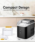 Countertop Nugget Ice Maker Portable Auto Clean With Basket And Scoop Ready In 6 Minutes Delivers Up To 24 Lbs Of Nugget Ice Per Day