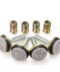 Swivel Furniture Levelers Set Of 4 Adjustable Leveling Feet M8 and M10 with anti-slip base and threaded inserts visible