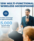 All-in-One Wireless Voice Amplifier With Built-In Microphone For Teaching, Speaking, And Karaoke, 15W Output in use