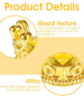 Close-up of gold crown charm showcasing texture and alloy details from Mini Crown Beads 60 Pcs Set for DIY Jewelry Making Gold Silver Black 3D Alloy Crown Charms Large Hole Spacer Beads for Necklaces and Bracelets Crafts Today.