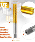 Diagram of Beast 3/8-16 UNC Thread Tap M2 Steel Titanium-Plated Right Hand Milling Tap, 3 Inch Tool showing dimensions