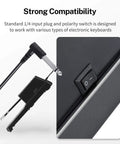 Universal Sustain Pedal For Keyboard And Digital Piano With Polarity Switch 1/4 Inch Jack And 63 Inch Cable Compatible With MIDI Keyboard Synthesizer Plug And Play
