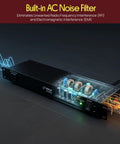 1U Rack Mount Power Conditioner Surge Protector With Seven Outlets Keeps Your Studio Rig Safe No Sweat Plug And Play Spike Guard for mixers and amplifiers.