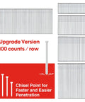 Pro Grade 18 Gauge Brad Nails Assortment 4000 Count Galvanized Nails For Pneumatic And Electric Nailer Gun in 4 sizes