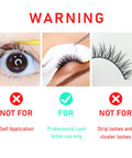 Warning image for Extra Strong Lash Extension Glue 5ml For Pros Fast 0.5 To 1 Second Dry Time Black Adhesive For Professional Use Only