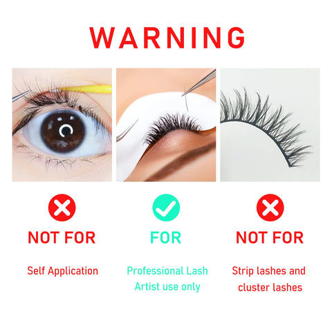Warning image for Extra Strong Lash Extension Glue 5ml For Pros Fast 0.5 To 1 Second Dry Time Black Adhesive For Professional Use Only