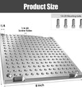 8 Inch Aluminum Fixture Plate 8 By 8 By One Half Inch Mini Pallet MIC 6 Anodized Tooling Plate With Four Quarter Inch Twenty Threaded Holes Includes Four Bolts Sacrificial Plate For Drilling Machines And Milling