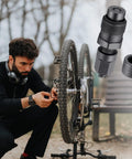 Durable Carbon Steel Bicycle Crank Remover Puller Kit For Bike Crankset Arms Compact Easy Pull Crank Puller Tool in use outdoors