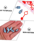 Zerk Fitting 100Pcs Assortment Kit with Straight and Grease Nipples, zinc-plated iron fittings shown in hand and storage box.