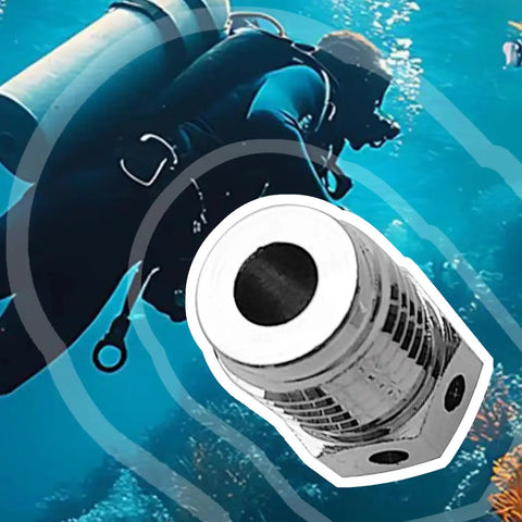 Diver with High Pressure Scuba Burst Disc Assembly For Tanks Regulator Valves Stainless Steel Burst Disc Kit.