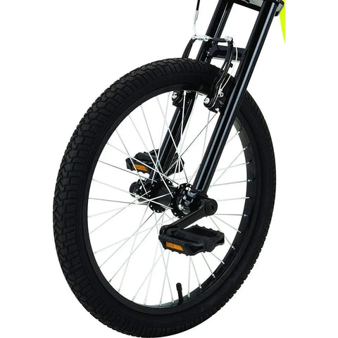 Front wheel of DXT Drift Trike Yellow One Size For Downhill Drifting With A Steel Frame Front Freewheel BMX Style Super Slider