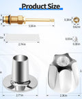 Parts dimensions of Three Handle Bathtub And Shower Remodel Kit For Verve Faucets with chrome knob handles and flange base