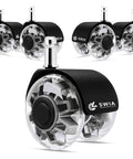 2 Inch Office Chair Caster Wheels Set Of 5 Heavy Duty Replacement For Home And Office Chairs Smooth Glide Quiet And Safe
