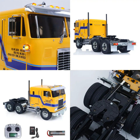 1/14 Scale RC DIY Tractor Truck 6x4 For Tamiya Chassis 56304 With 3-Speed Transmission, Light And Sound System, RTR Flysky Radio