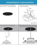 Installation instructions diagram for 3 Inch Waterproof Recessed Shower Light With 9W COB LED, Adjustable Gimbal, detail view.