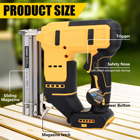 Kick The Driveway Trip And Load Up This Heavy Duty Cordless Brad Nailer Plus Staple Gun with safety features and controls.