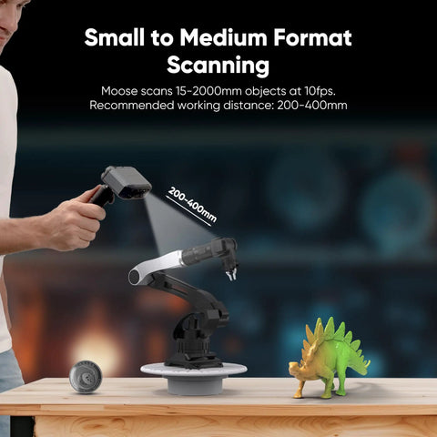 Badass Handheld 3D Scanner Delivers Tight Accuracy With Sharp Blue Light Tech For Quick Medium Scans And Dead Simple 3D Printing Workflow For Creative Pros