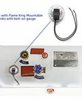 0-90 Ohm Twin-Site Remote Dial Gauge for RV propane tanks with screw-on gauge and easy readout installed on a white tank