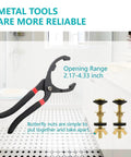 2 Inch Dual Flush Toilet Repair Kit With Metal Tool And Bolt showing pliers and bolts on bathroom background