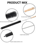Long Flexible Dryer Vent Cleaning Brush With Wood Handle For Lint Removal And Debris Cleanup 28.7 Inch Pro Grade Vent Cleaner Tool
