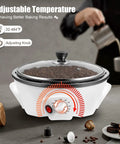Electric Coffee Bean Roaster Machine With 1.1 Lb Capacity, Clear Cover, Stir Bar, Adjustable Temperature, Even Heating