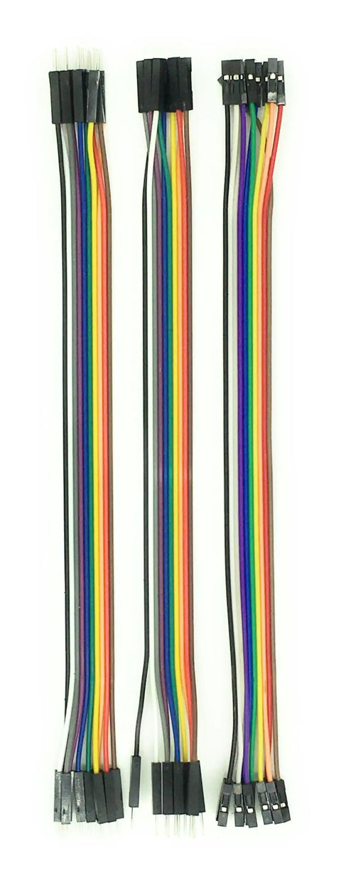 Colorful 20cm Dupont wires from Arduino Mega 2560 R3 Compatible Board Kit for easy Arduino IDE setup and reliable projects.