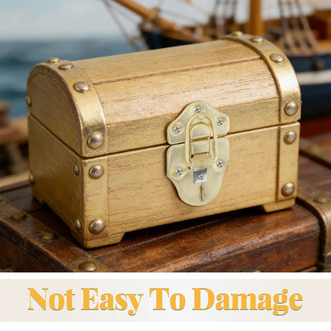 Golden toggle latch lock on wooden box, part of Six Pack Of Golden Toggle Latch Locks Perfect For Small Boxes, Cabinets And Tool Storage Chests.