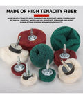 10 Piece Premium Non Woven Abrasive Buffing Wheel Set With 1/4 Inch Shank for polishing with high tenacity fiber wheels.