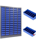 Heavy Duty 75 Drawer Parts Cabinet With 26 By 9 By 36 Inch Steel Frame And ABS Drawers Multi Purpose Nut And Bolt Organizer
