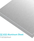 12x12 Inch Aluminum Sheet 1/16 Inch Thick 5052 H32 Plate With Double Protective Film for DIY Crafts and Metal Projects, smooth finish