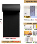 Self Adhesive Acoustic Foam Panels Black Roll Soundproof Wall And Ceiling Noise Dampening Hella Thick Coverage For Home Studio Recording dimensions and specifications