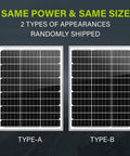 Two types of 20W 12V Monocrystalline Solar Panel For Off-Grid RV Boat Camper Trailer And Gate Opener
