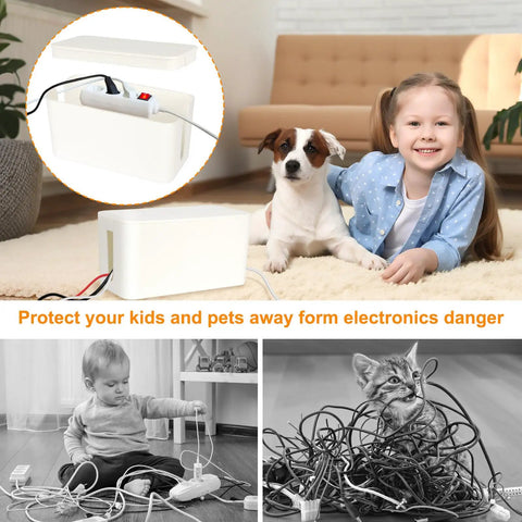 Mini Cable Management Box For Home Theater Office Or Dorm Hide Those Cables Fast With A Simple Wrap Wire Concealer Cord Cover