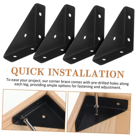 Hella Sturdy 40 Pack Heavy Duty Triangle Shelf Brackets Thickened Cold Rolled Steel Corner Braces for quick installation.