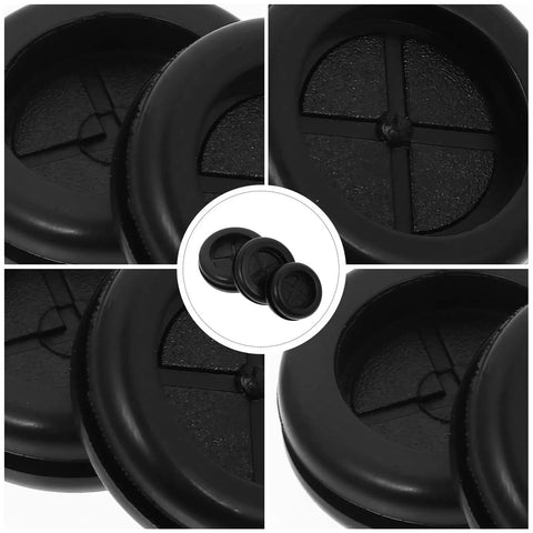 36 Piece Gear Rubber Wire Protection Grommets For Plug Black Round Hole Kit Heat Resistant Elastic Durable Oil Resistant Grommets For Cylinders Pumps Electrical Appliances And More Double Sided Sealing Kit, black rubber round grommets