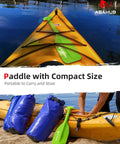 Emergency Telescoping Paddle Adjustable From 21 To 42 Inches Aluminum Shaft Lightweight Oar green on kayak